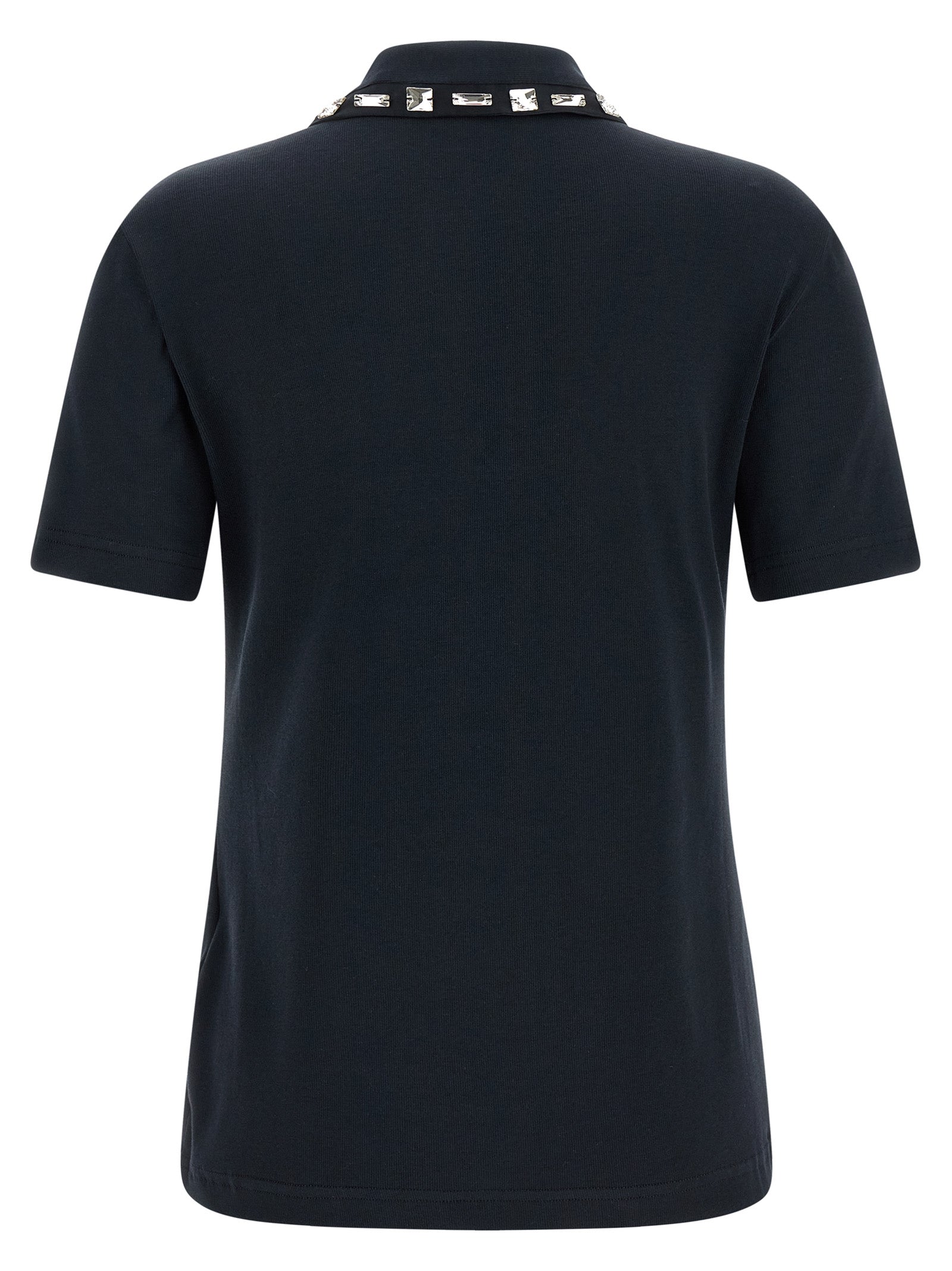 Polo Shirt by Fabiana Filippi for women in stretch cotton blue features a eye catching silhouette, showcasing a refined and for a eye catching finish.