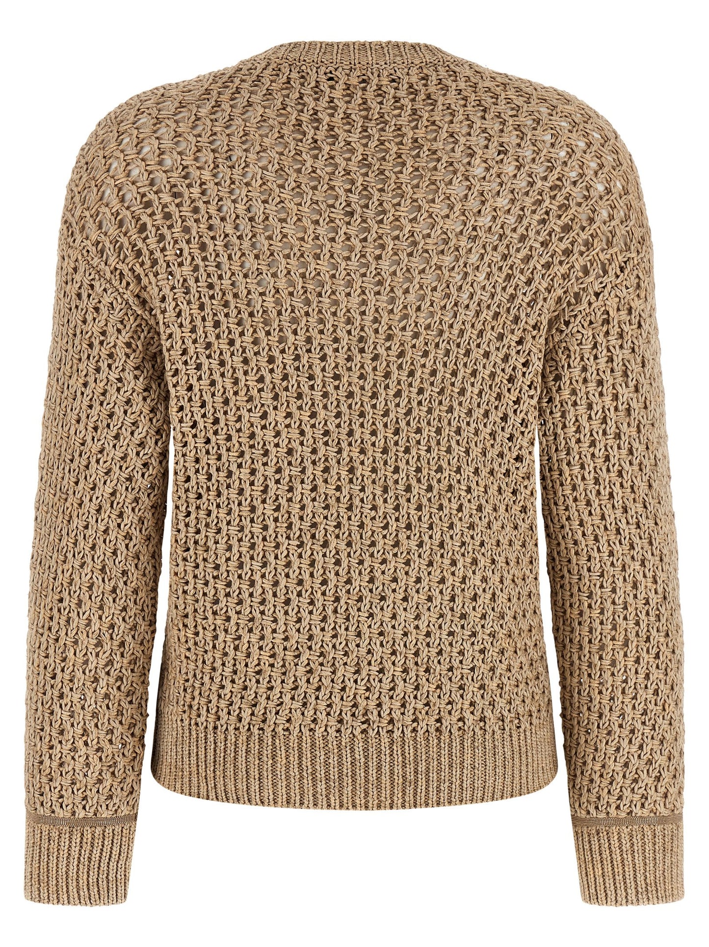 Cardigan by Fabiana Filippi for women in wool cotton & viscose brown presents a textural silhouette, artfully finished with a textural v-neck neckline and for a sophisticated, textural look.