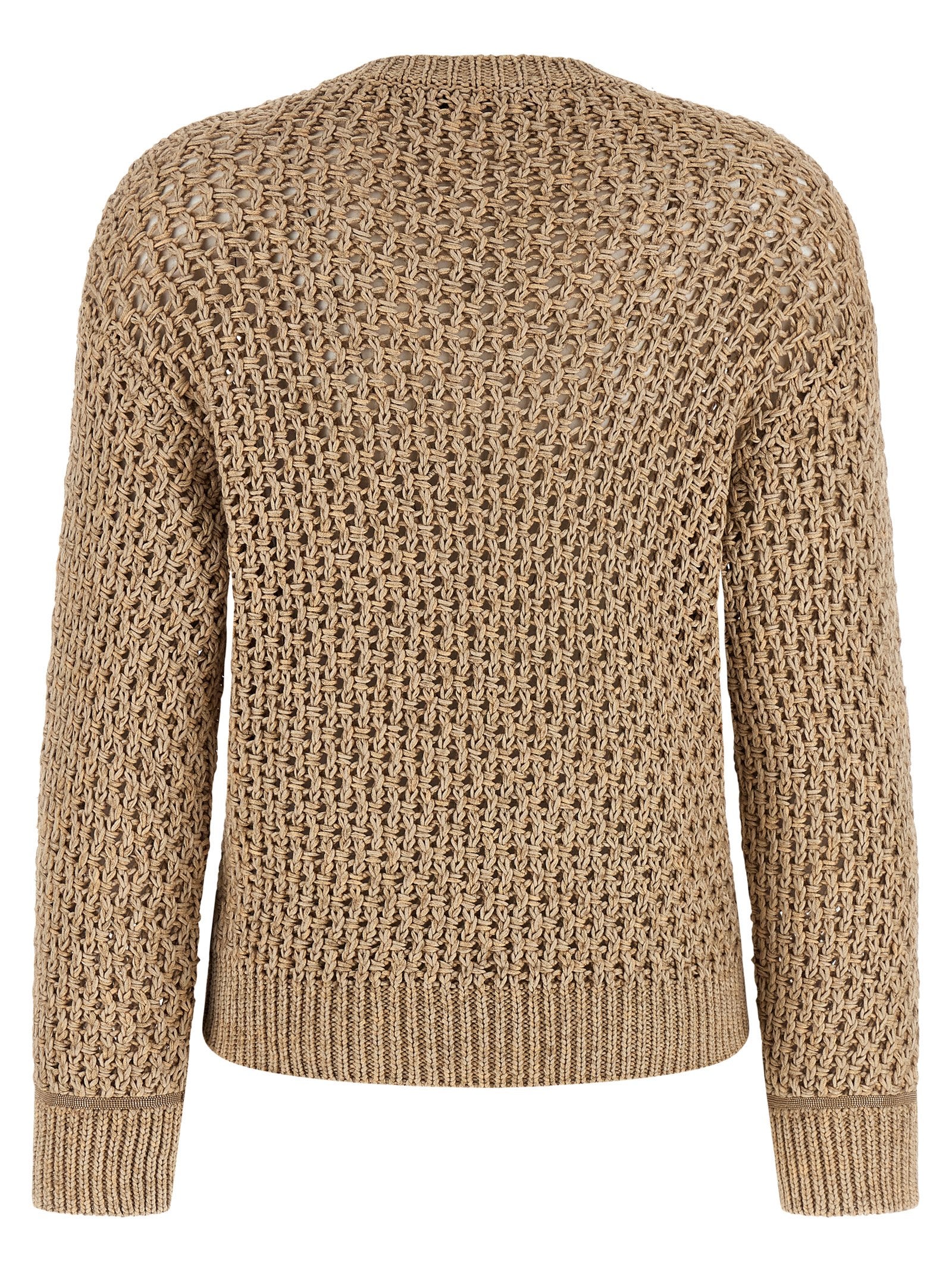 Cardigan by Fabiana Filippi for women in wool cotton & viscose brown presents a textural silhouette, artfully finished with a textural v-neck neckline and for a sophisticated, textural look.