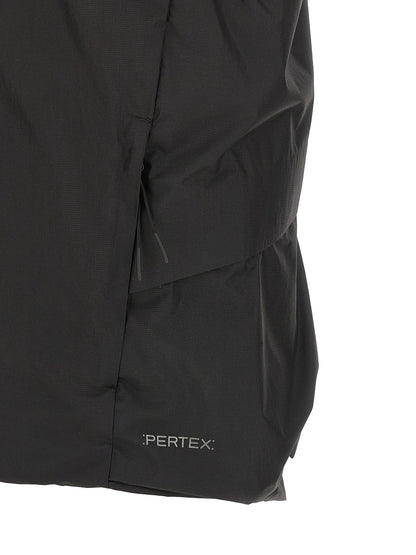 Vest by C.P. Company for men in polyamide black features an contemporary silhouette, showcasing refined breathable-design, water-resistant, pockets & insulated and a contemporary for a sophisticated layered look.