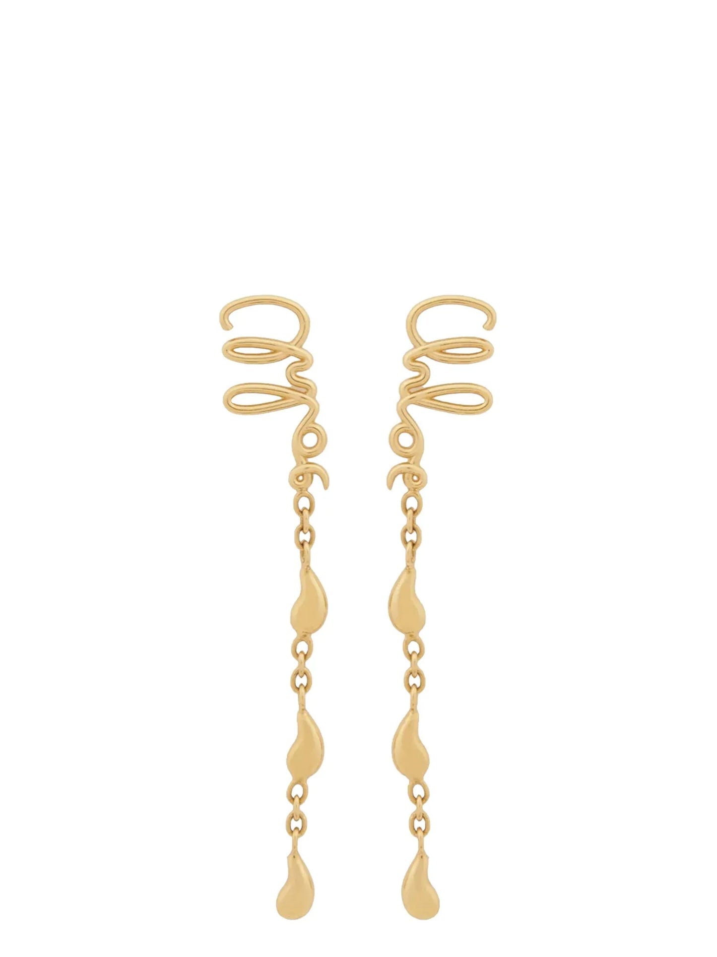 Earrings by Chloé for women in stretch cotton gold showcases a captivating silhouette, featuring an captivating from the Women's Gold Brass Earrings collection for a captivating finish.