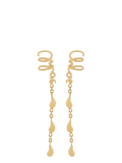 Earrings by Chloé for women in stretch cotton gold showcases a captivating silhouette, featuring an captivating from the Women's Gold Brass Earrings collection for a captivating finish.