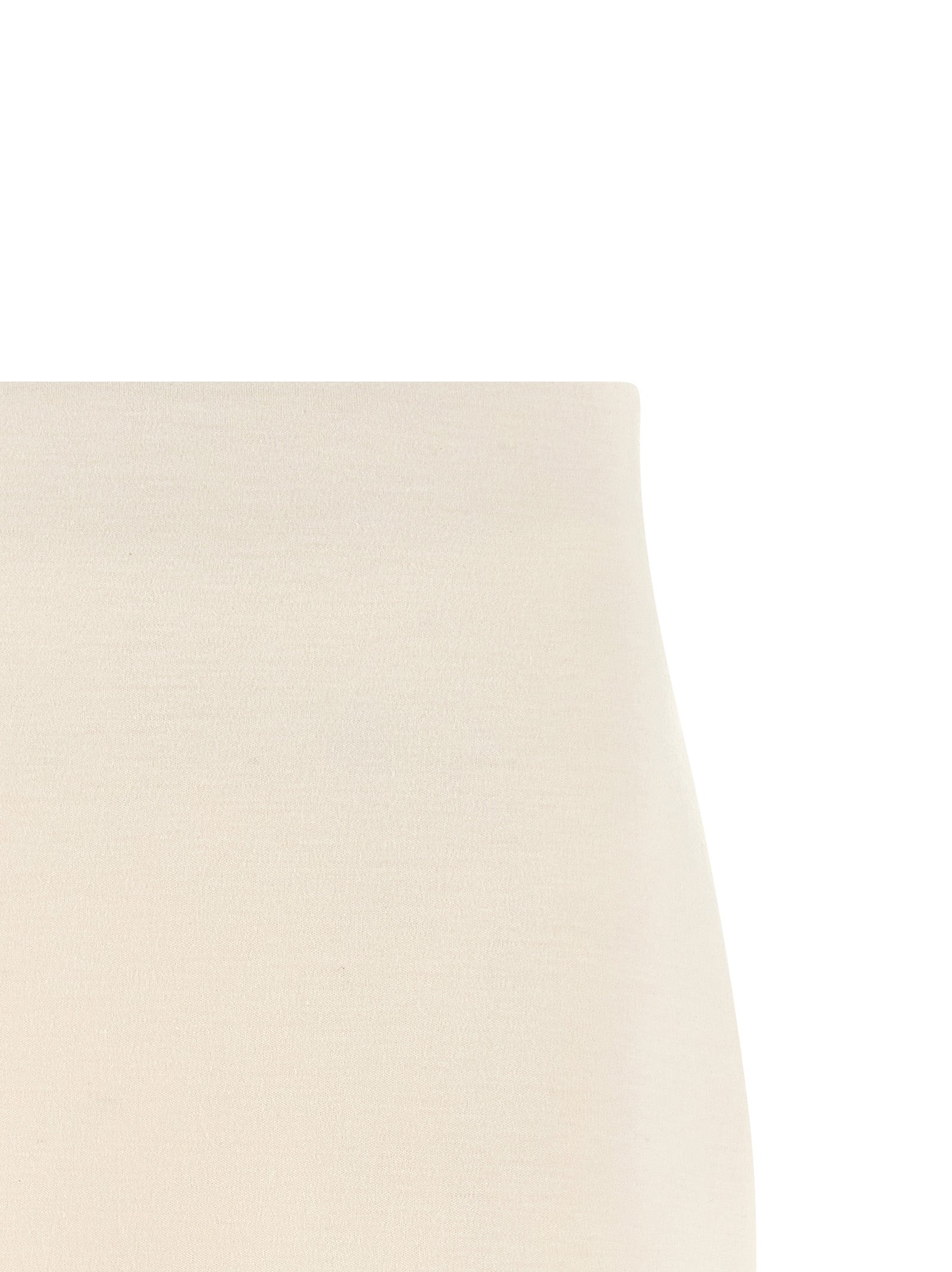Skirt by Fabiana Filippi for women in modal polyurethane & cashmere beige features a sublime silhouette, showcasing the sublime design of the Women's Flared Modal Polyurethane & Cashmere Mini Long Skirt in a sophisticated mini long.