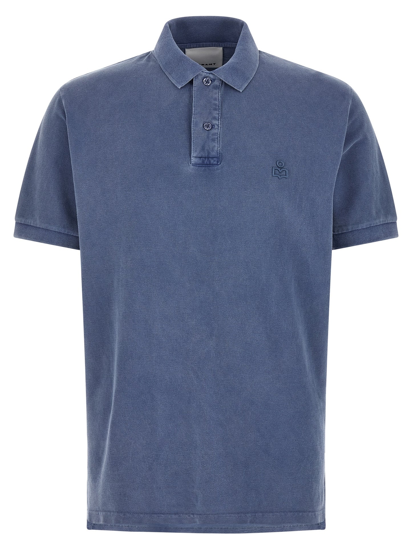 Isabel Marant Men's Short-Sleeve Cotton Polo Shirt - Blue