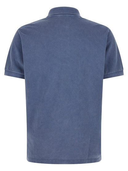 Isabel Marant Men's Short-Sleeve Cotton Polo Shirt - Blue