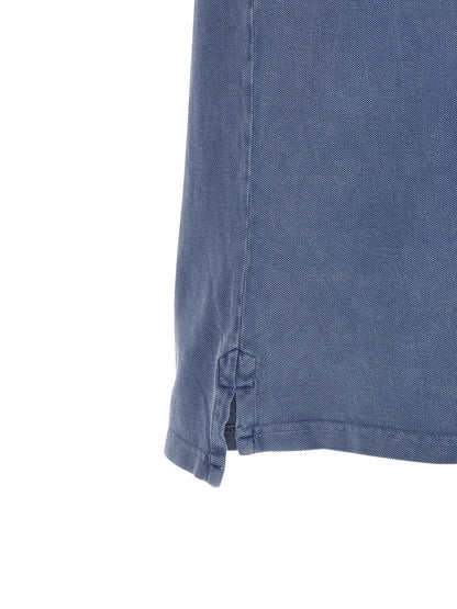 Isabel Marant Men's Short-Sleeve Cotton Polo Shirt - Blue
