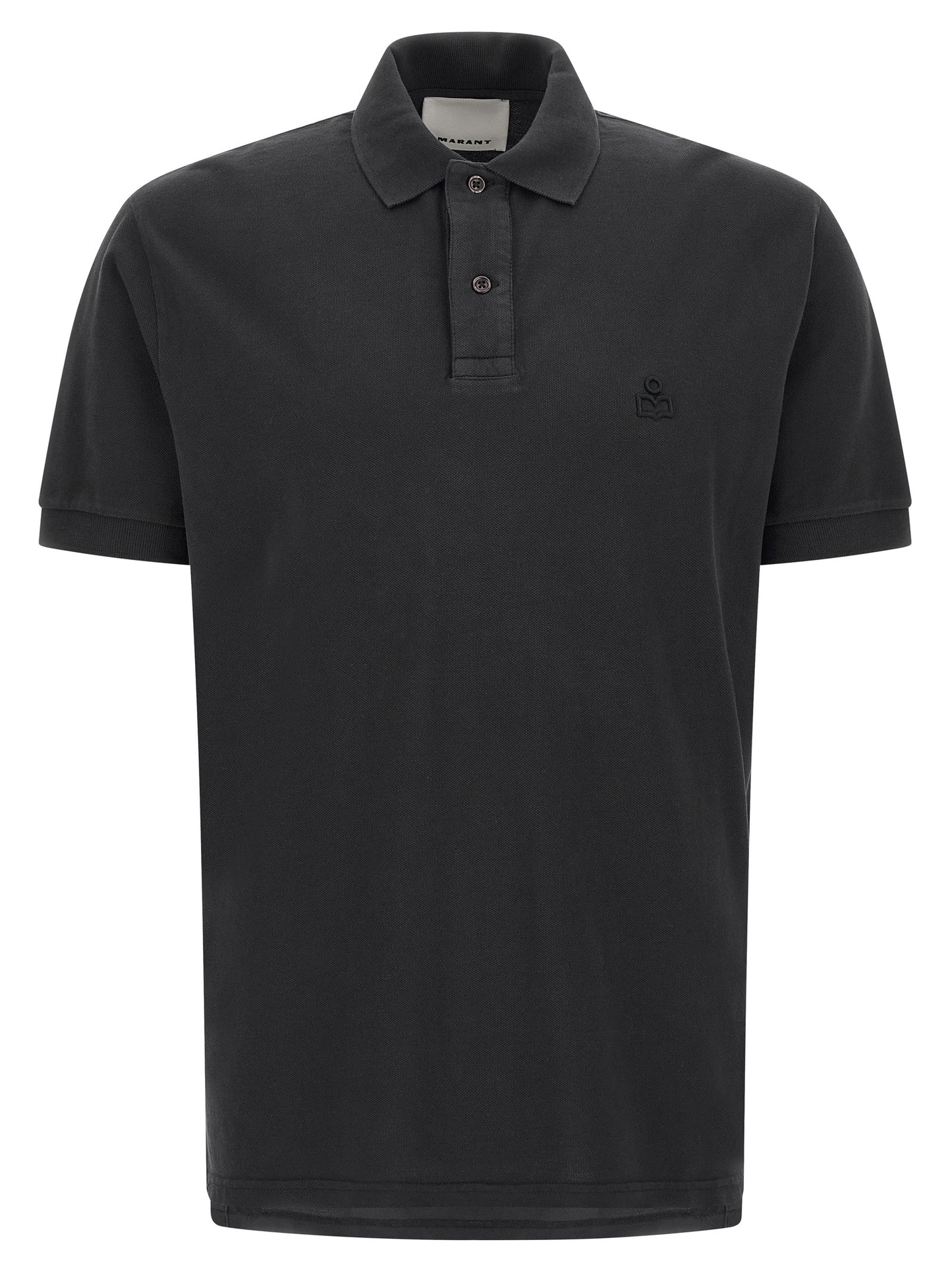 Polo Shirt by Isabel Marant for men in cotton black presents a sleek silhouette, featuring a refined and short-sleeve for a sleek finish.