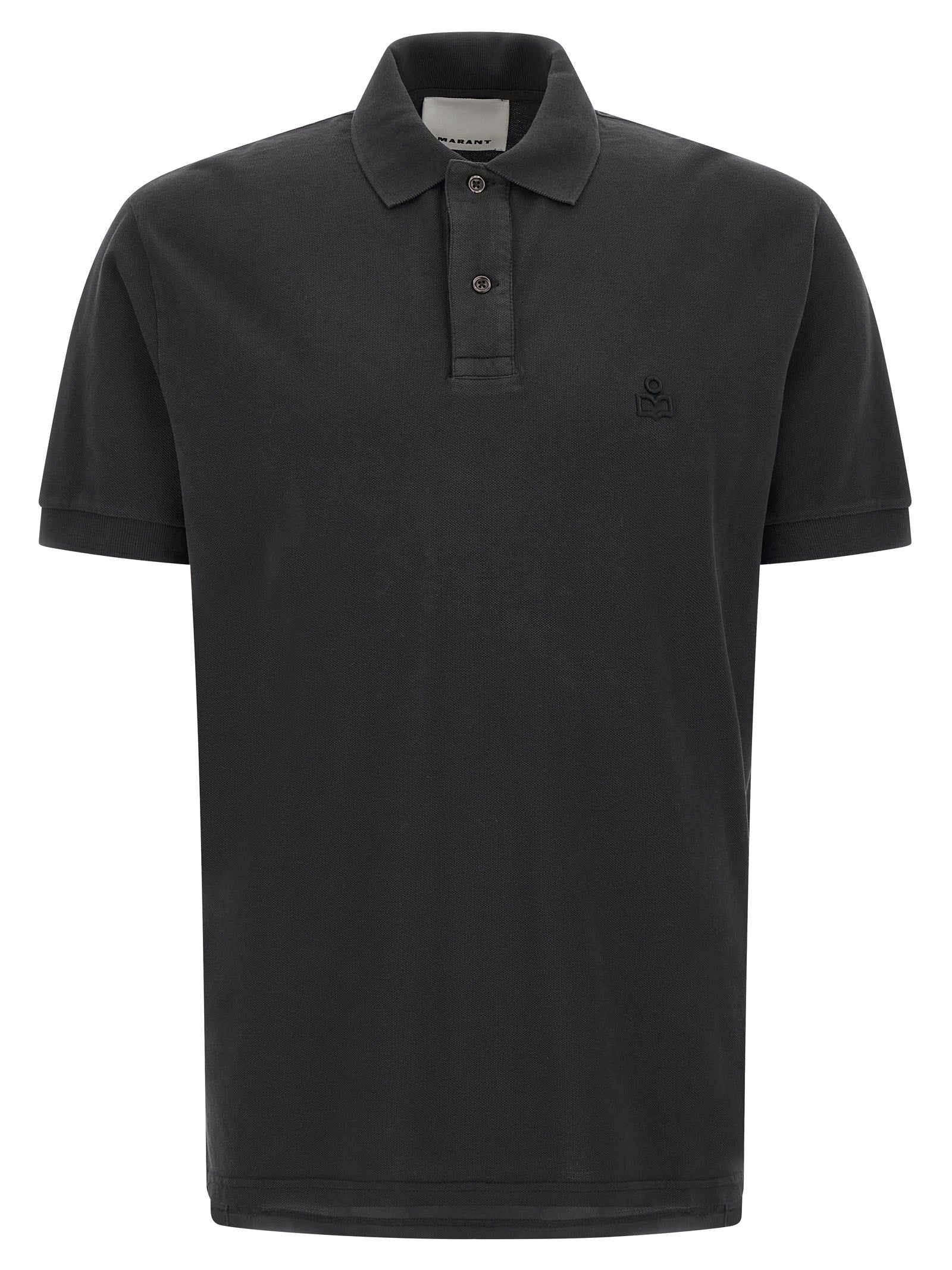 Polo Shirt by Isabel Marant for men in cotton black presents a sleek silhouette, featuring a refined and short-sleeve for a sleek finish.