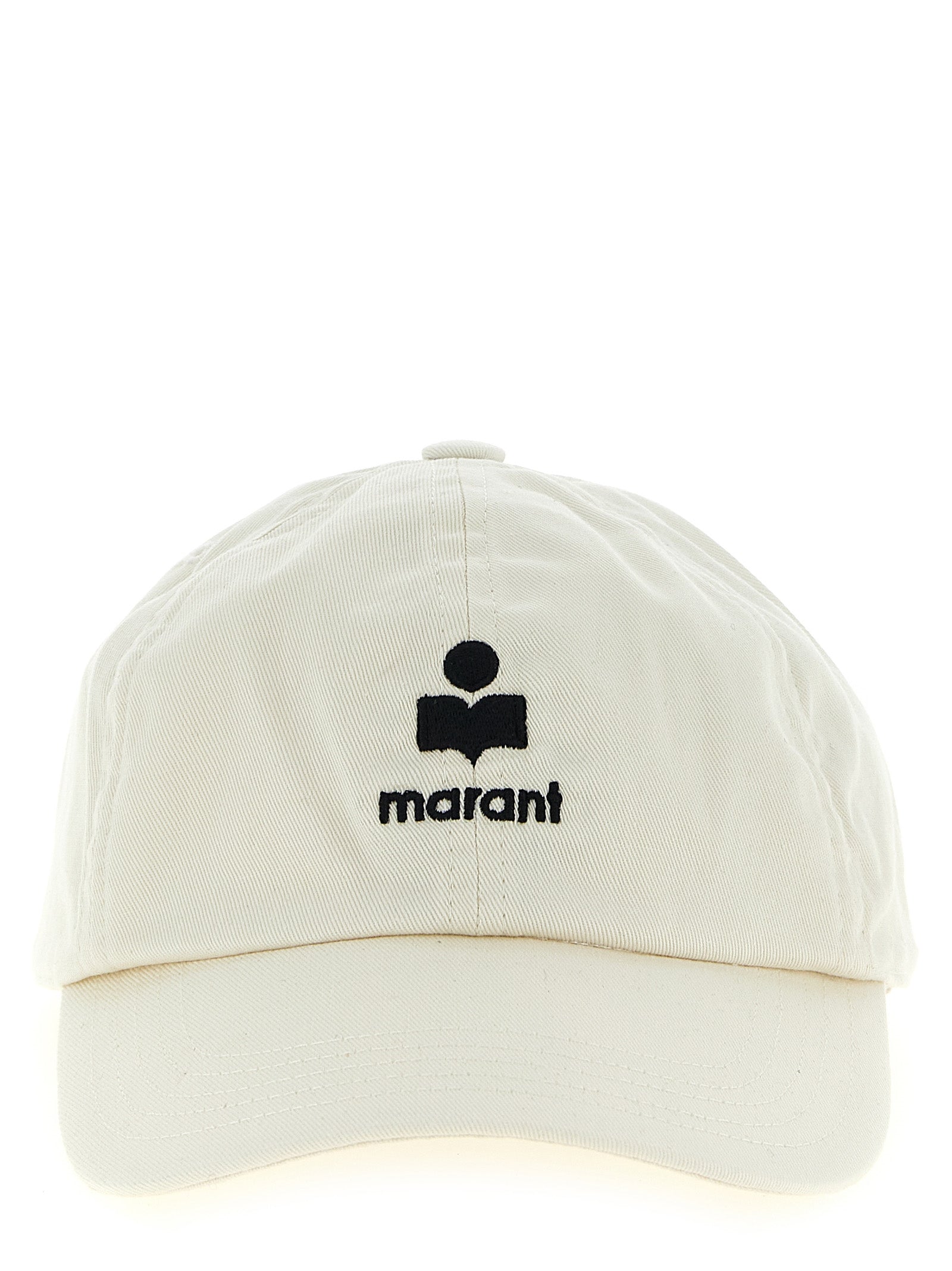 Baseball Cap by Isabel Marant for women in cotton canvas beige presents a tailored silhouette, perfectly capturing the essence of Cotton Canvas Baseball Cap with its tailored finish and superior craftsmanship.