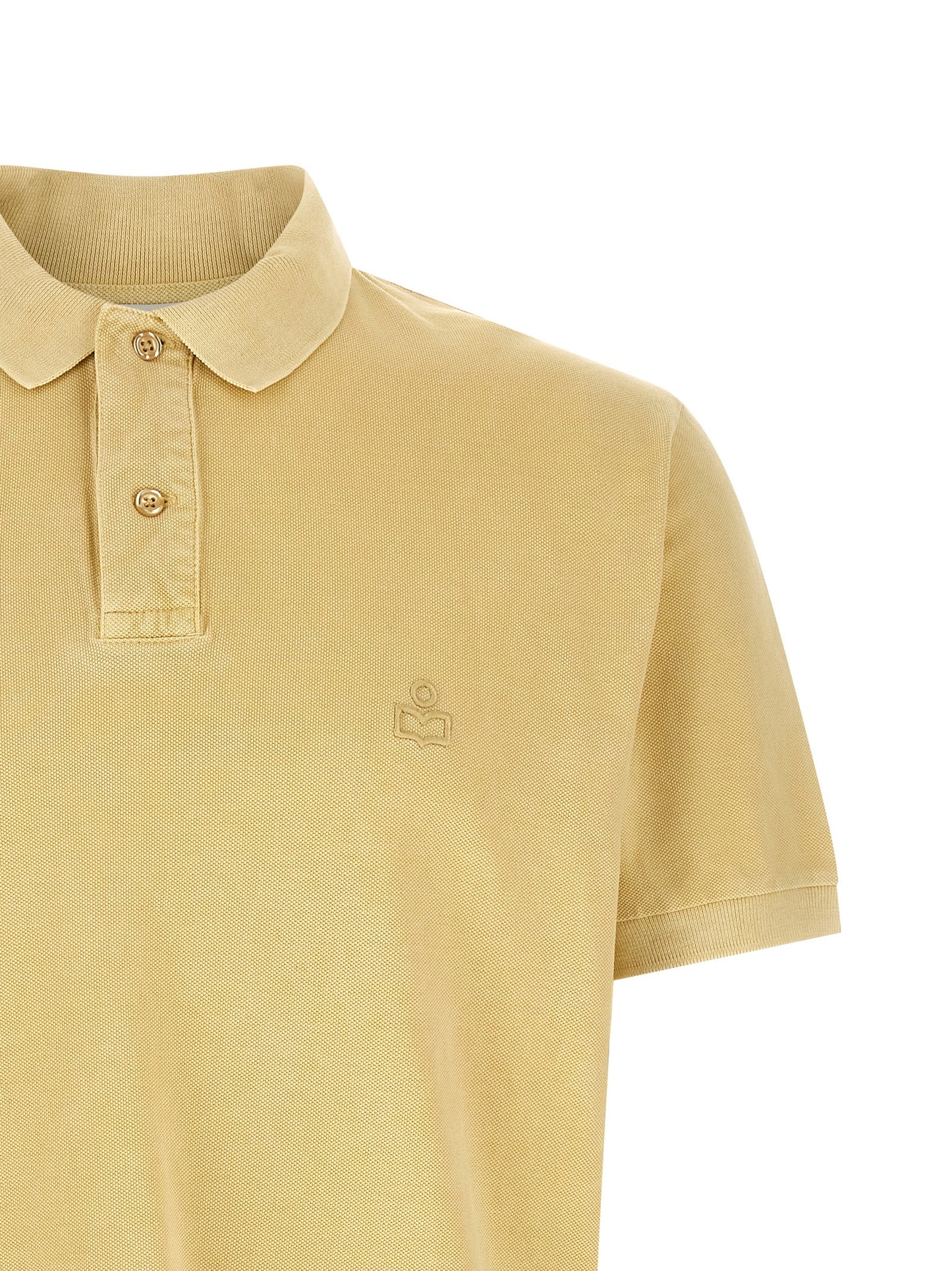 Polo Shirt by Isabel Marant for men in cotton bicolour & yellow presents a sleek silhouette, featuring a refined and for a sleek finish.