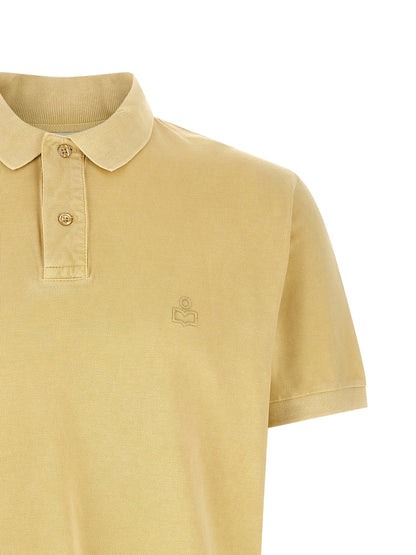 Polo Shirt by Isabel Marant for men in cotton bicolour & yellow presents a sleek silhouette, featuring a refined and for a sleek finish.