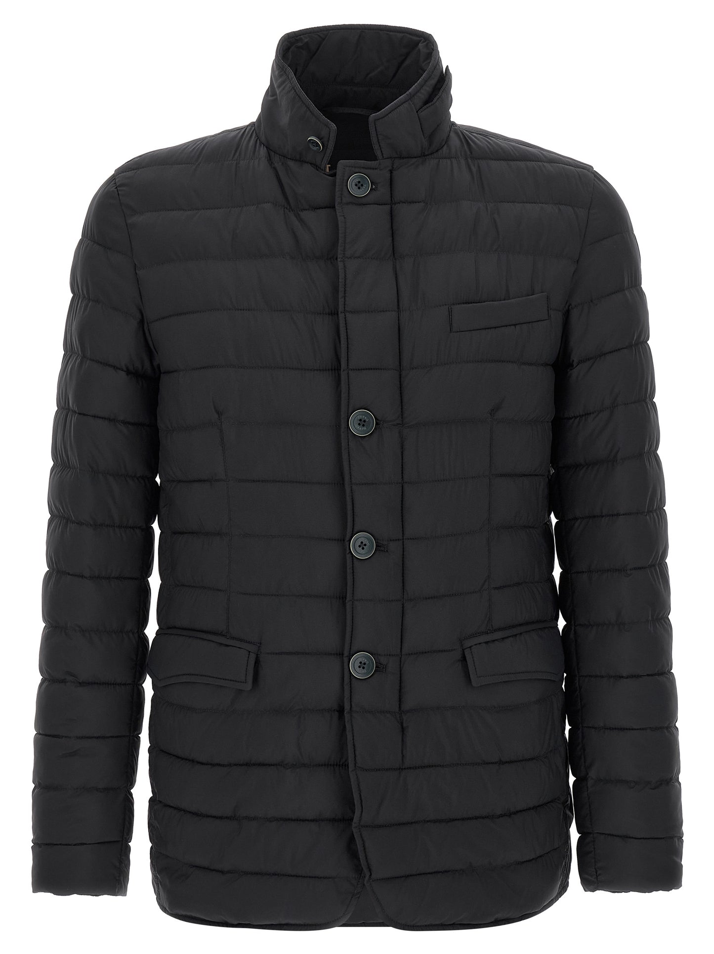 Herno Men's Quilted Padded Polyamide Overcoat - Blue