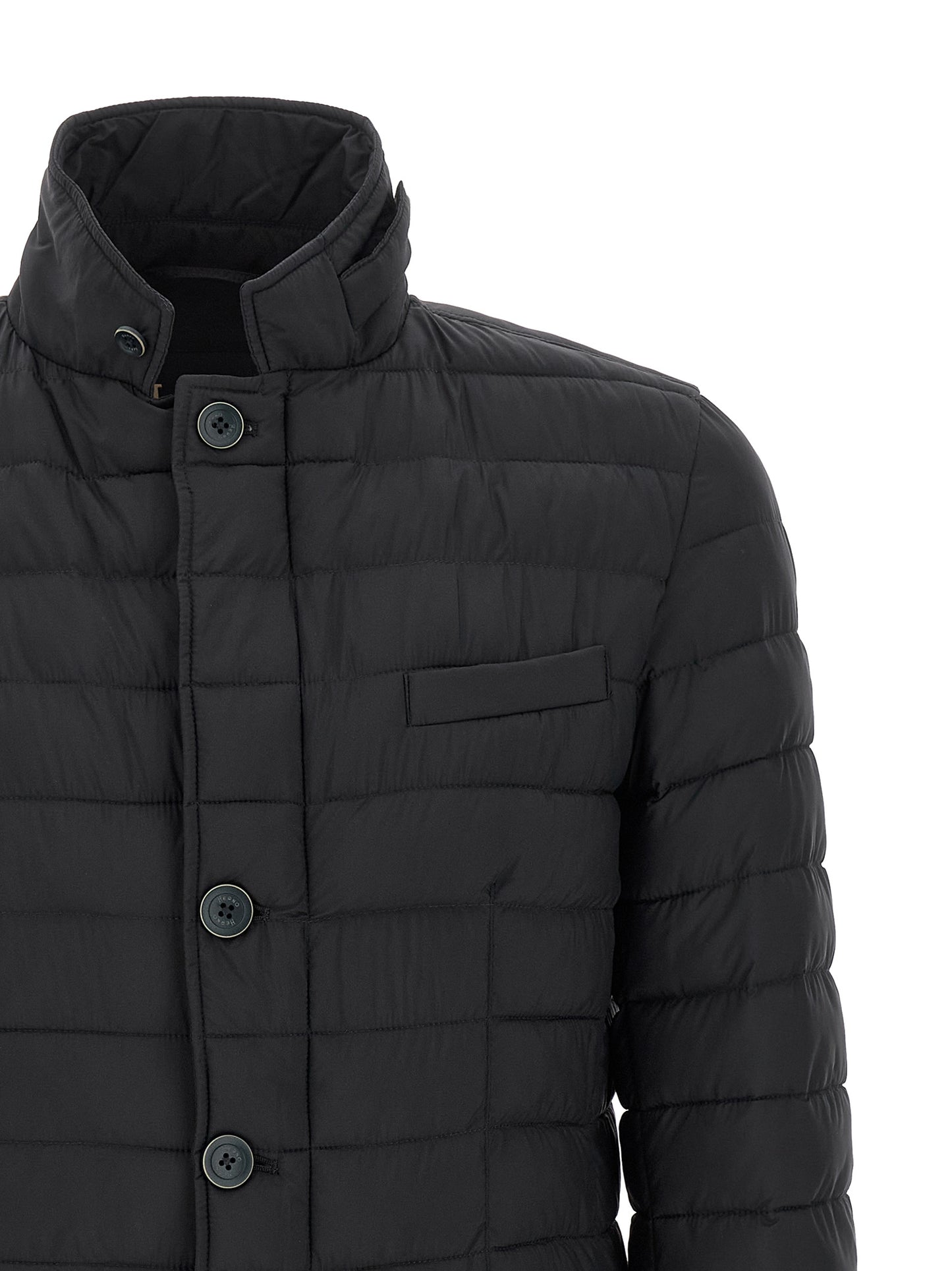 Herno Men's Quilted Padded Polyamide Overcoat - Blue