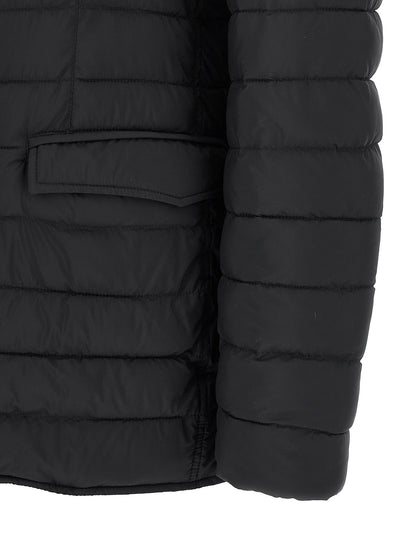 Herno Men's Quilted Padded Polyamide Overcoat - Blue