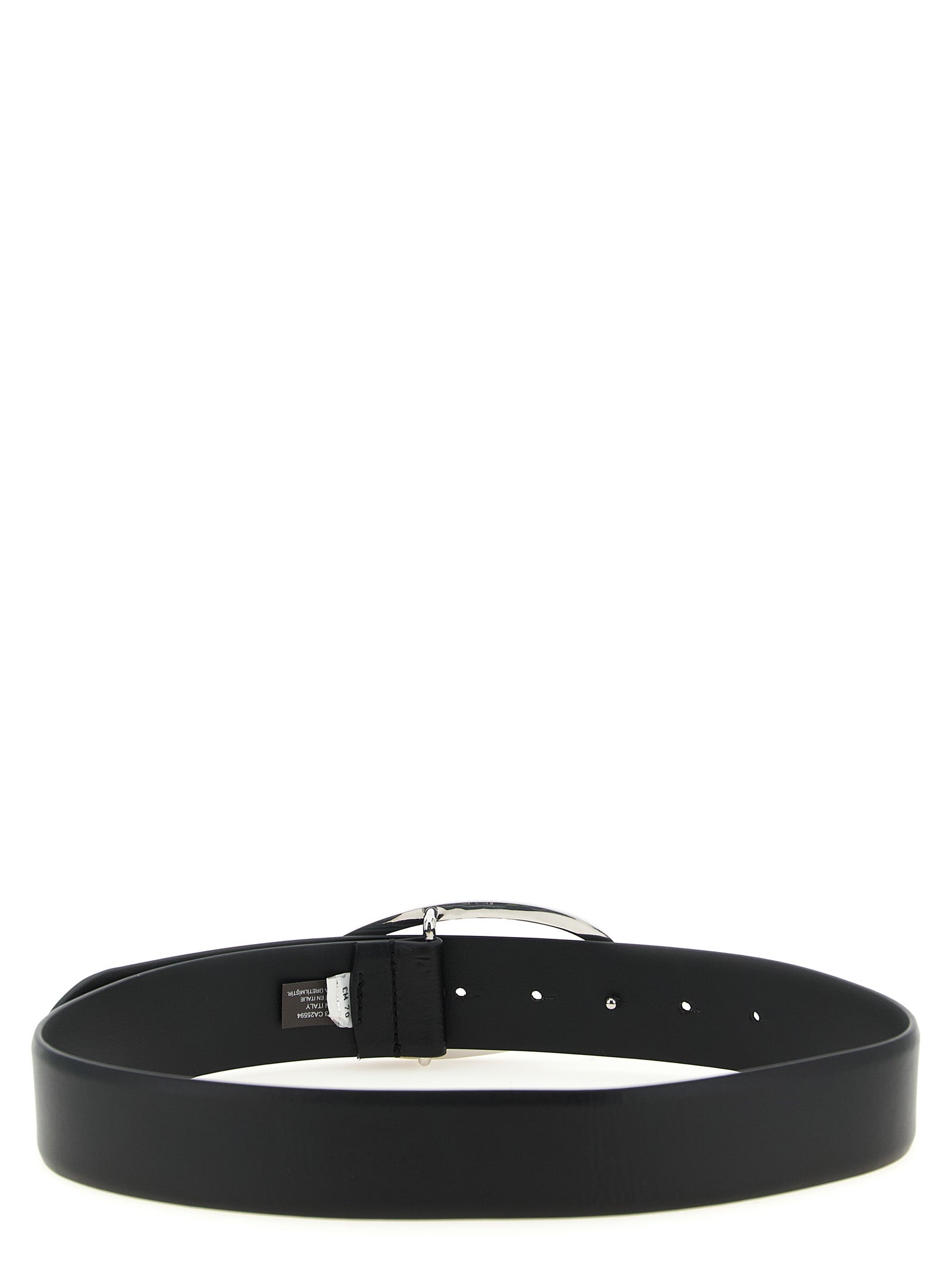 Belt by Diesel for women in leather & metal black features a versatile silhouette, artfully showcasing the versatile design of the 1 Dr Leather & Metal Belt for a sophisticated, premium finish.
