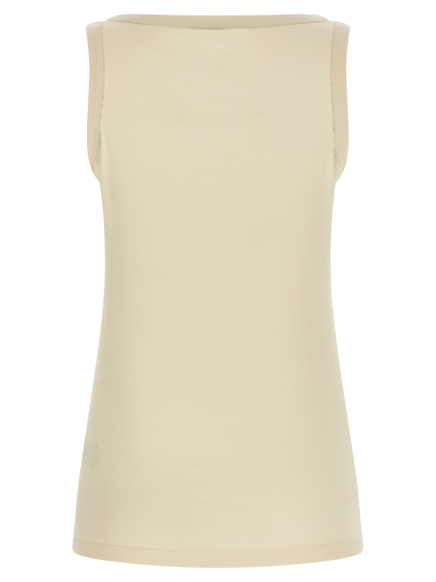 Fabiana Filippi Beige Cotton Tank Tops