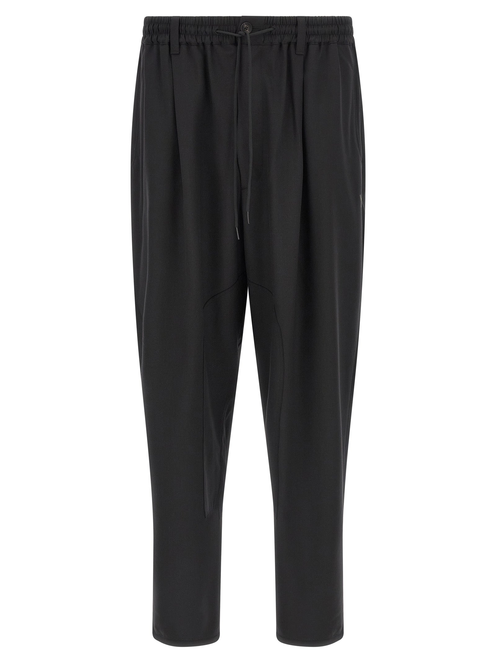 Casual Pants by Y-3 for men in polyester & wool black features an sophisticated and wide with a precise long, creating a sophisticated and sophisticated silhouette.