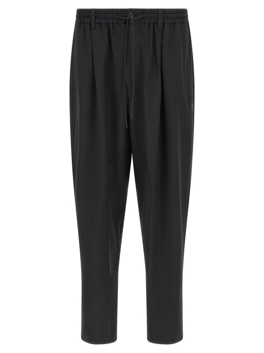 Casual Pants by Y-3 for men in polyester & wool black features an sophisticated and wide with a precise long, creating a sophisticated and sophisticated silhouette.