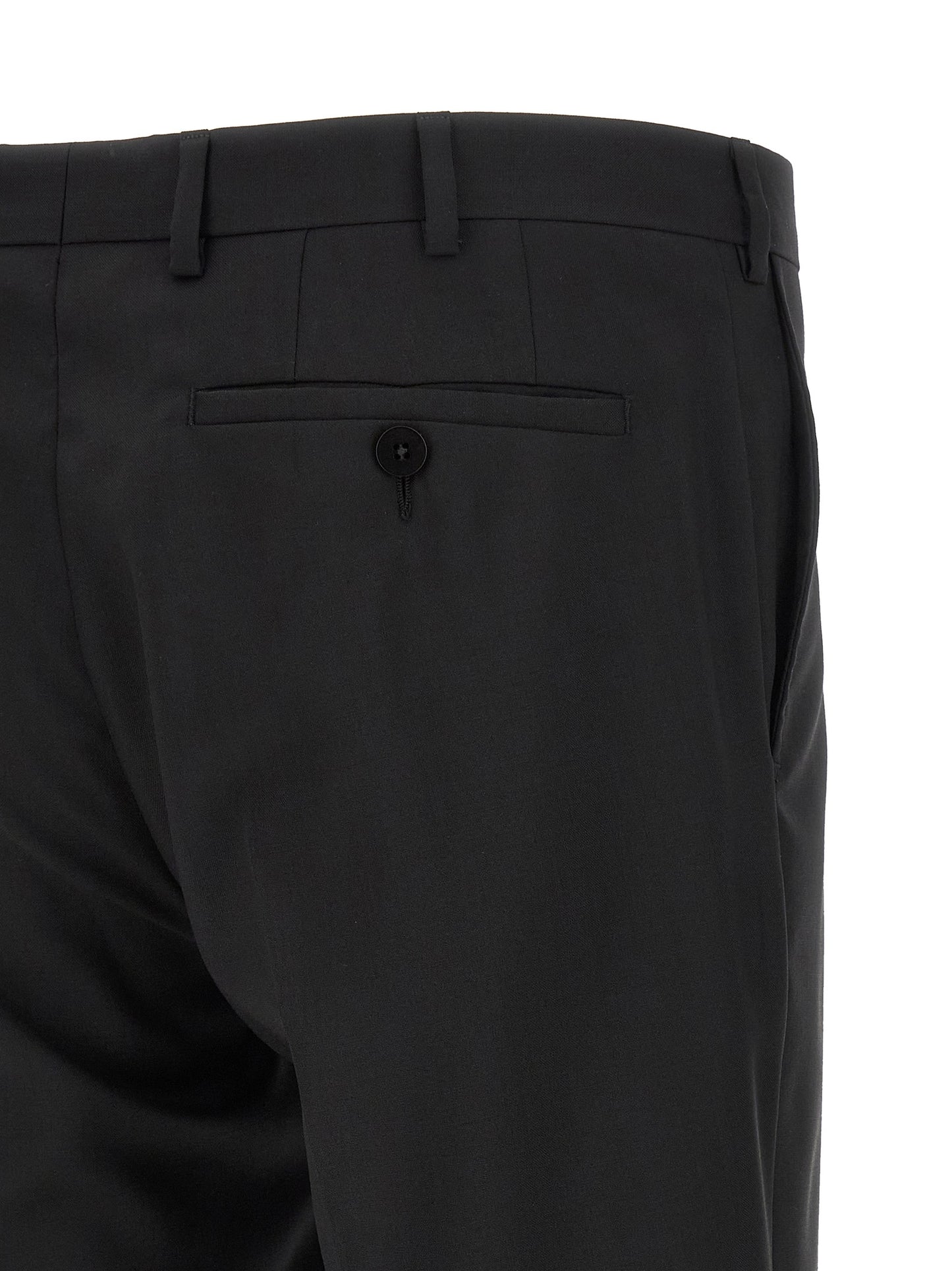 Pant Suit by Pal Zileri for men in wool & viscose black & pearl presents a sharp silhouette, artfully finished with a sharp and a sophisticated for a truly sharp look.