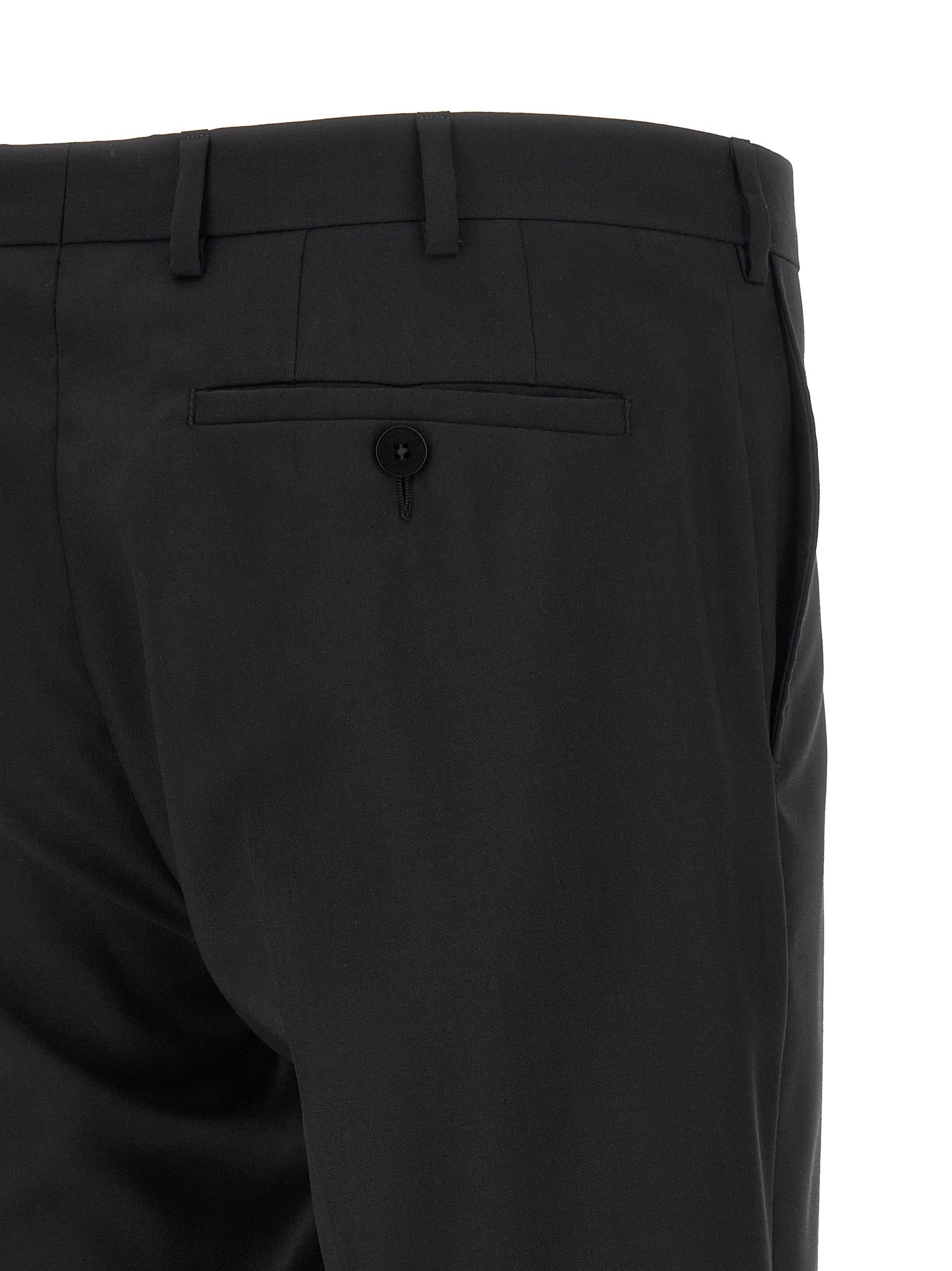 Pant Suit by Pal Zileri for men in wool & viscose black & pearl presents a sharp silhouette, artfully finished with a sharp and a sophisticated for a truly sharp look.
