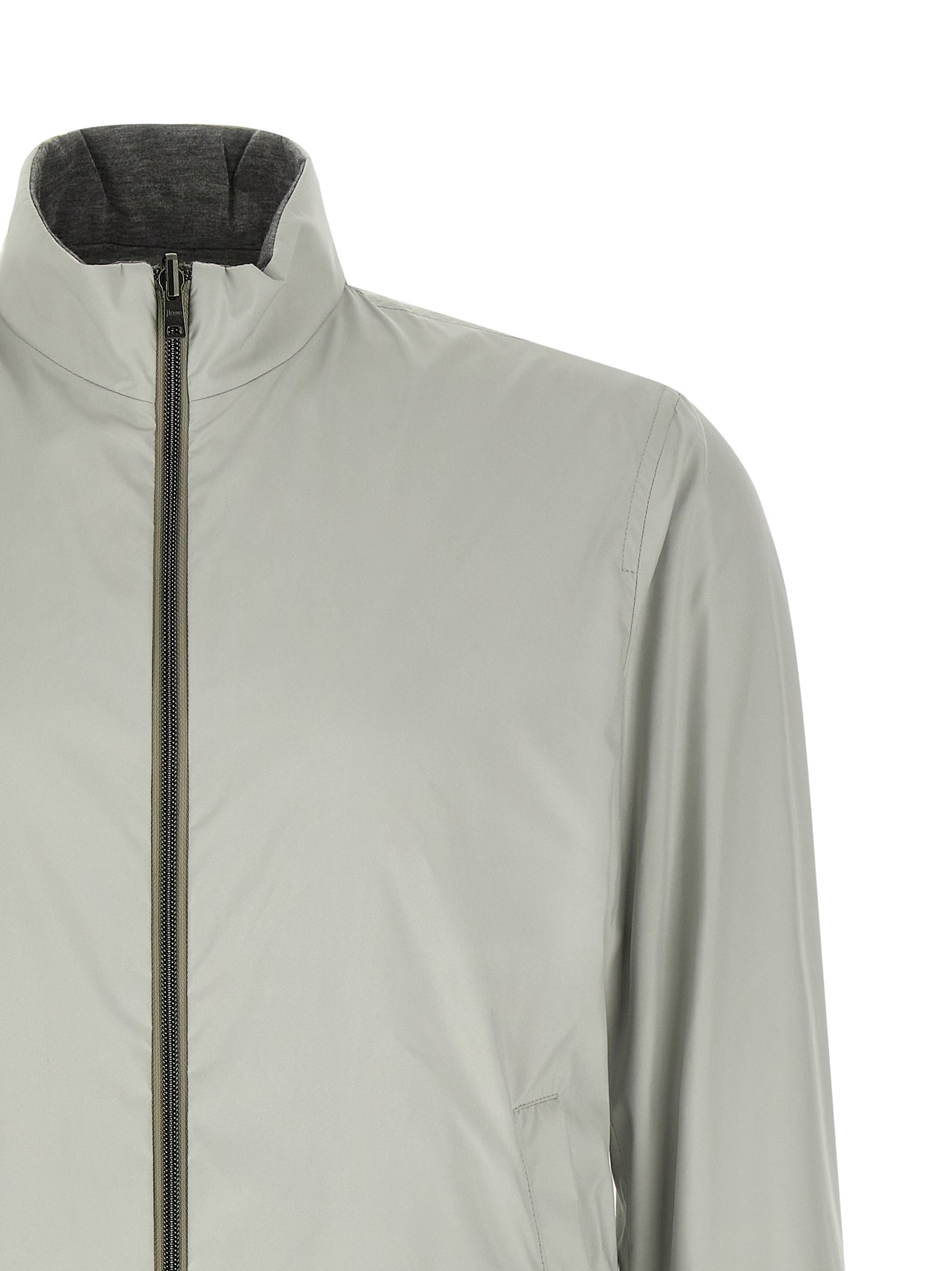 Bomber Jacket by Herno for men in polyester & viscose multicolor presents a effortlessly chic silhouette, showcasing a sophisticated high-neck neckline and premium pockets for a truly effortlessly chic finish.