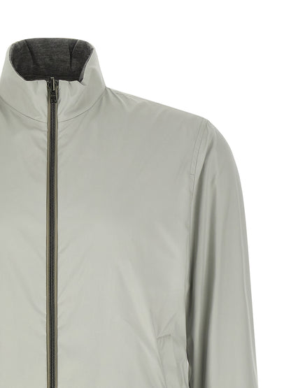 Bomber Jacket by Herno for men in polyester & viscose multicolor presents a effortlessly chic silhouette, showcasing a sophisticated high-neck neckline and premium pockets for a truly effortlessly chic finish.