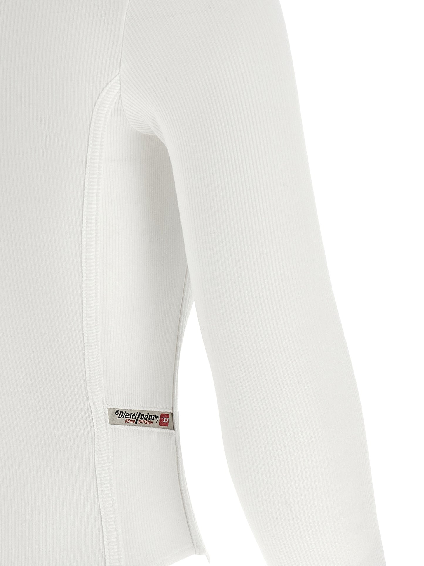Bodysuit by Diesel for women in stretch viscose white showcases a coveted silhouette, artfully finished with a coveted and for a coveted look.