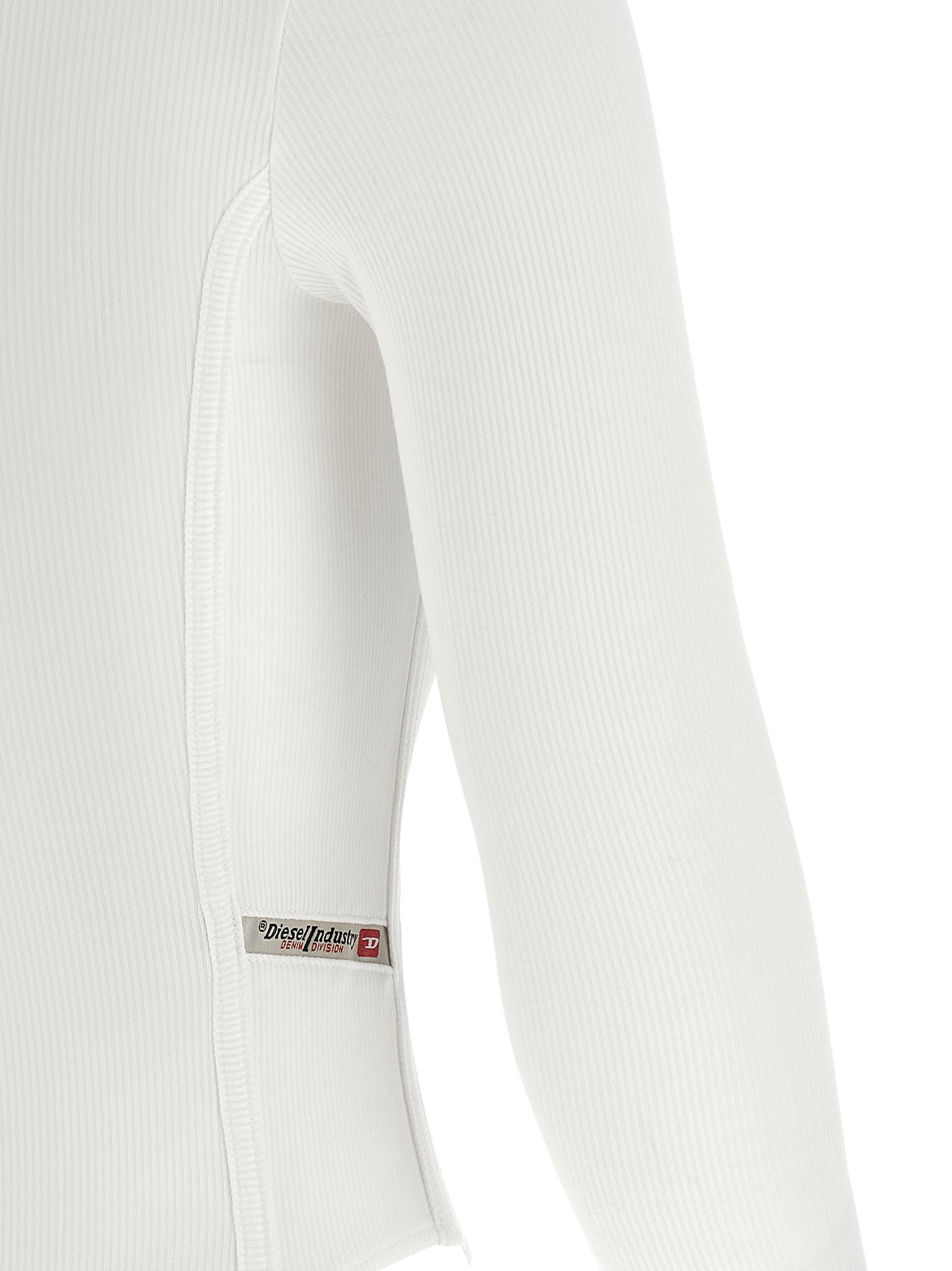 Bodysuit by Diesel for women in stretch viscose white showcases a coveted silhouette, artfully finished with a coveted and for a coveted look.