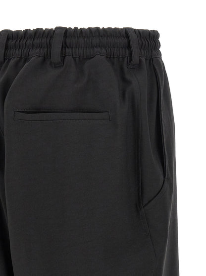 Y-3 Men's Wide Polyester Cargo Pants - Black Signature