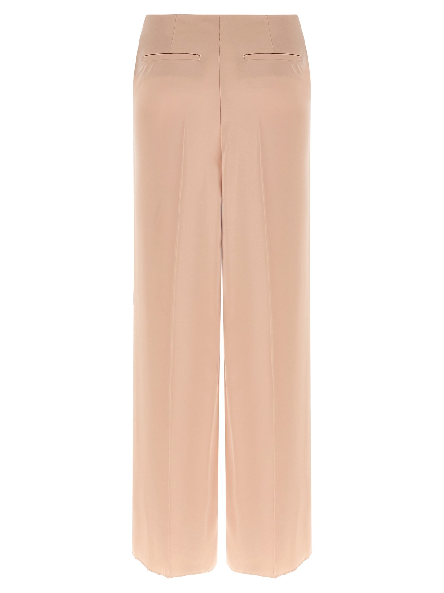 PINKO Women's Wide Polyester Satin Casual Pants - Multicolor Pink
