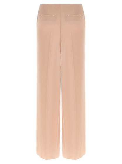 PINKO Women's Wide Polyester Satin Casual Pants - Multicolor Pink