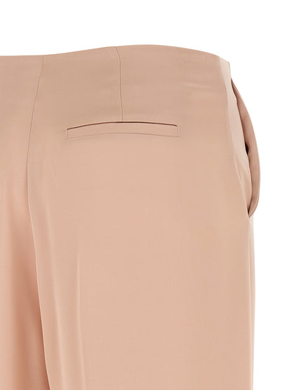 PINKO Women's Wide Polyester Satin Casual Pants - Multicolor Pink