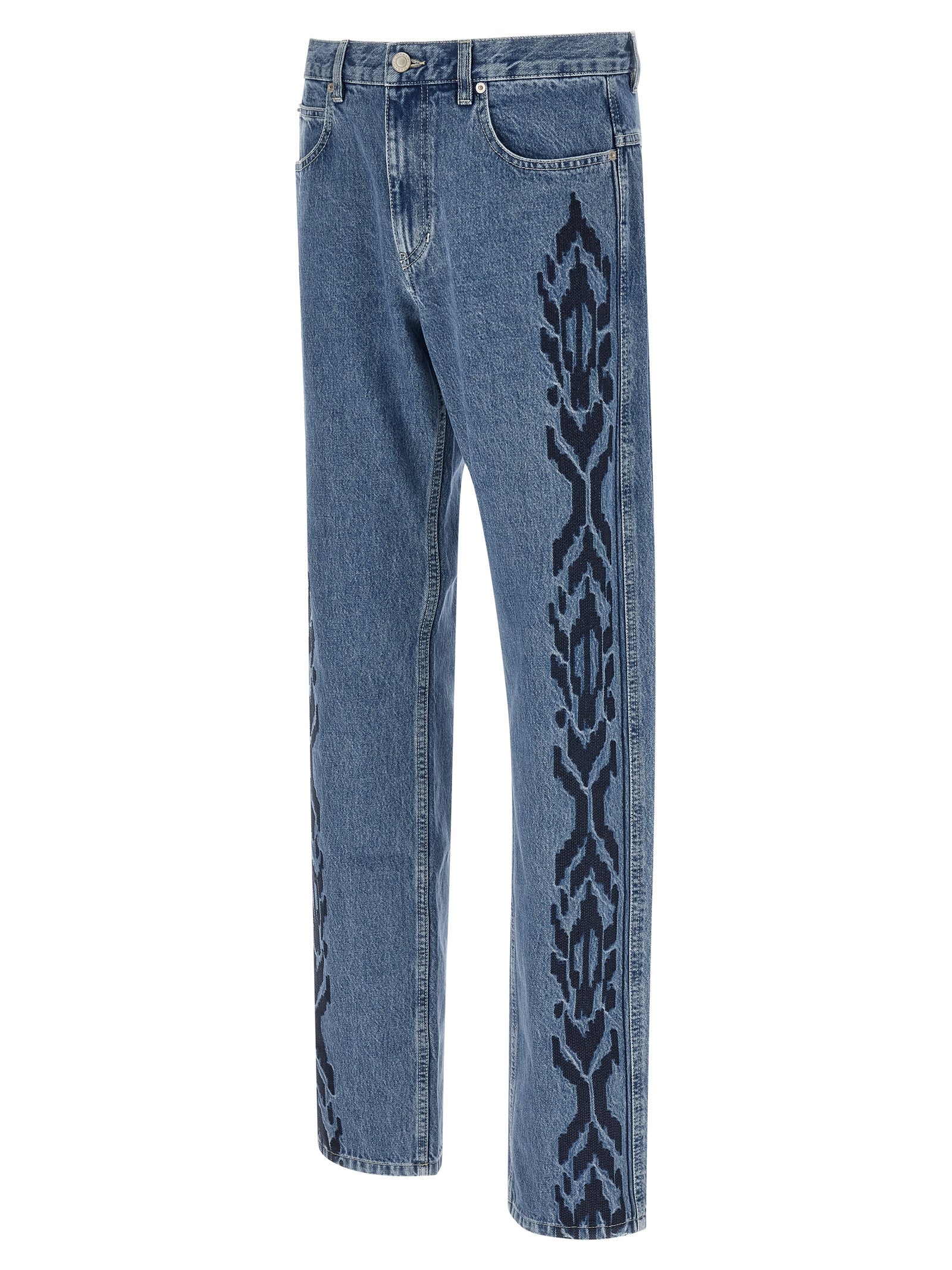 Jeans by Isabel Marant for men in cotton denim blue features an sophisticated and straight-leg with a precise long, creating a sophisticated and sophisticated silhouette.