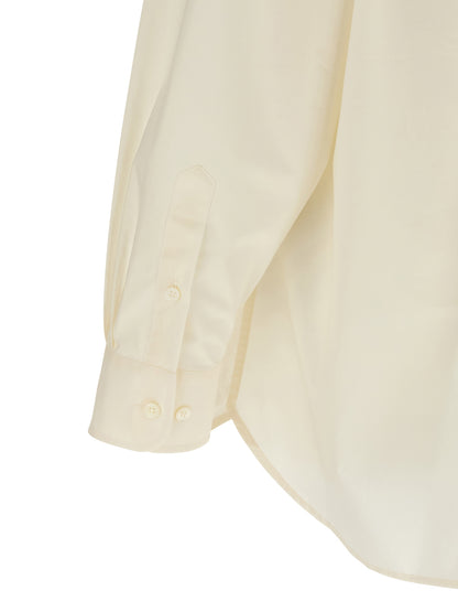 Shirt by MM6 Maison Margiela for men in cotton multicolor, signature, print & striped features an polished silhouette, showcasing a sophisticated and detail for a truly polished finish.