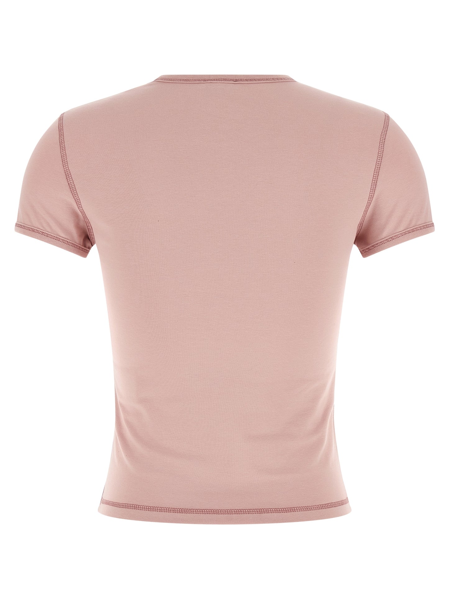T-Shirt by Diesel for women in stretch cotton & rhinestone multicolor, pink & print features a plush silhouette, showcasing a sophisticated crew neckline and for a truly plush finish.