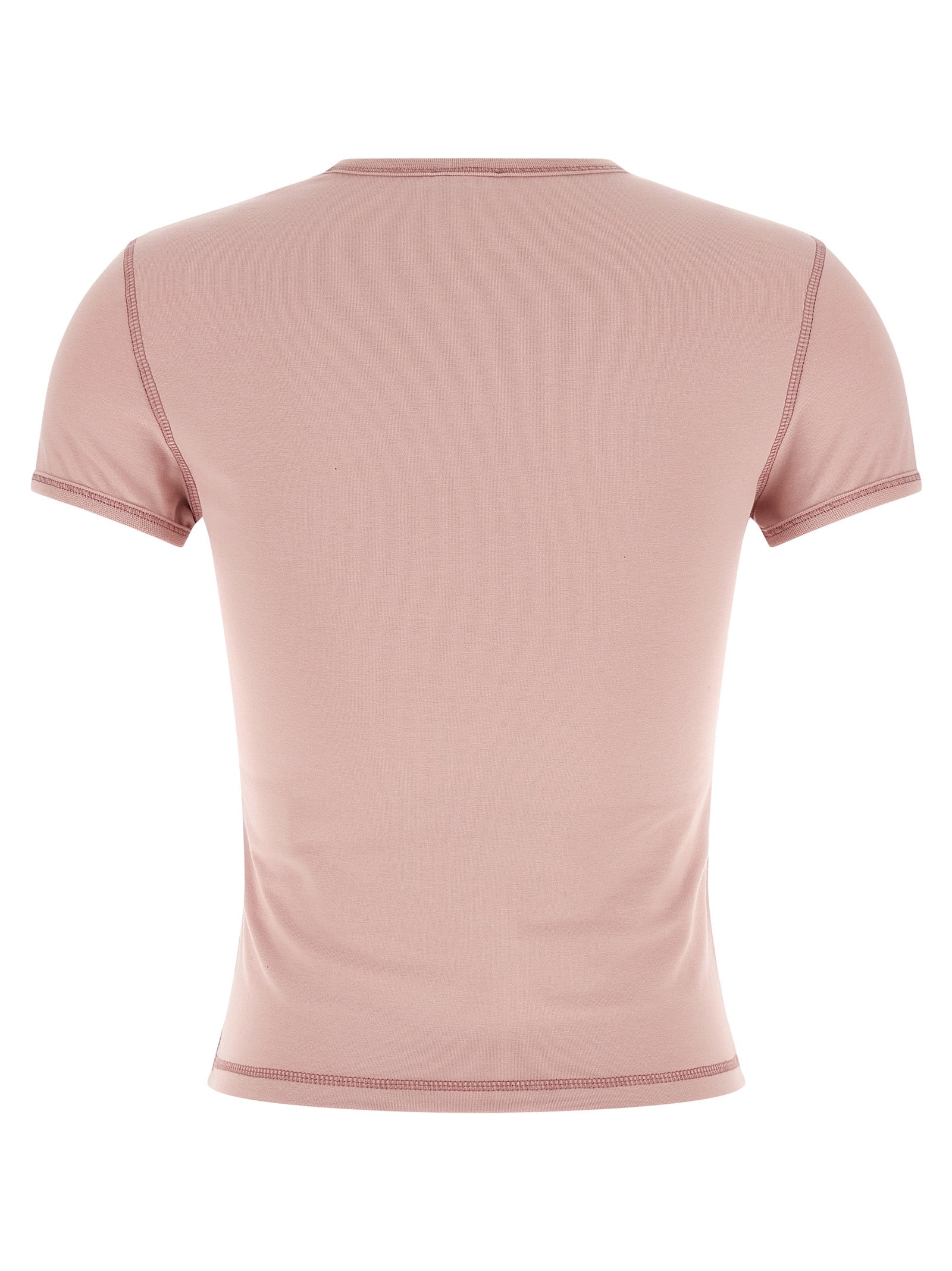 T-Shirt by Diesel for women in stretch cotton & rhinestone multicolor, pink & print features a plush silhouette, showcasing a sophisticated crew neckline and for a truly plush finish.