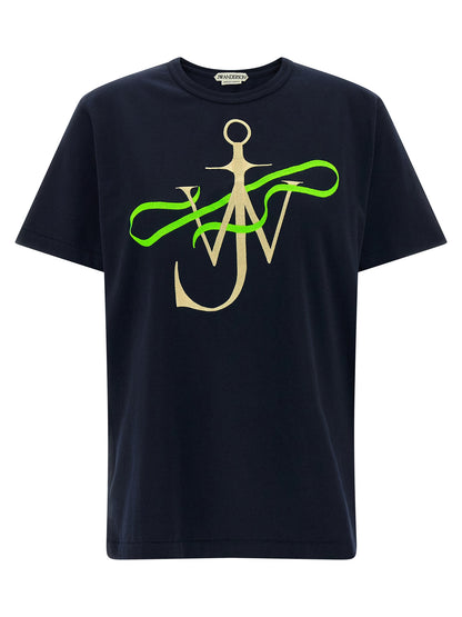 T-Shirt by J.W.Anderson for women in cotton black showcases a dramatic silhouette, elegantly detailed with a dramatic crew neckline and short-sleeve for a truly dramatic finish.