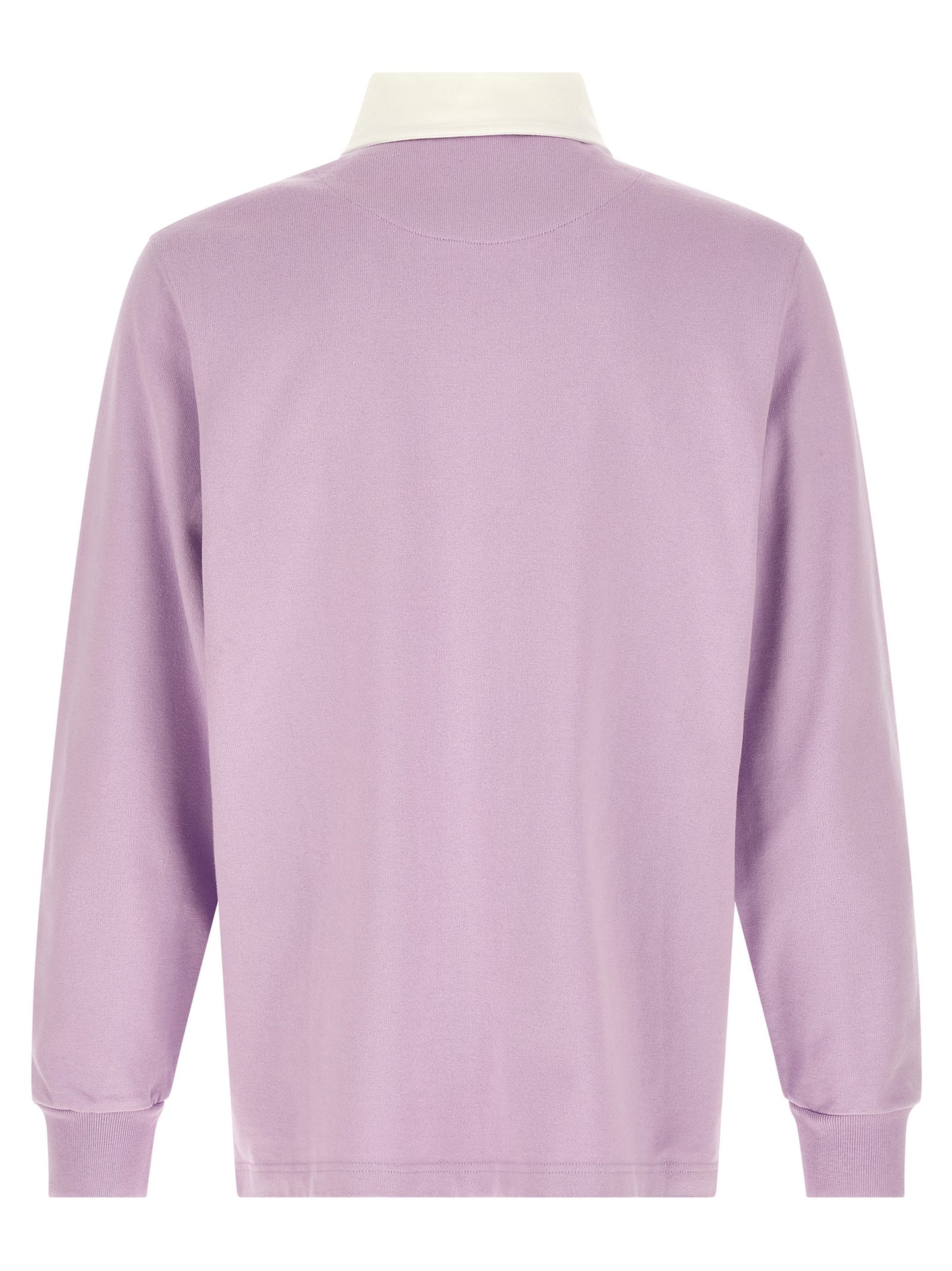 Polo Shirt by J.W.Anderson for men in satin cotton twill purple presents a crisp silhouette, artfully detailed with a crisp and crisp .