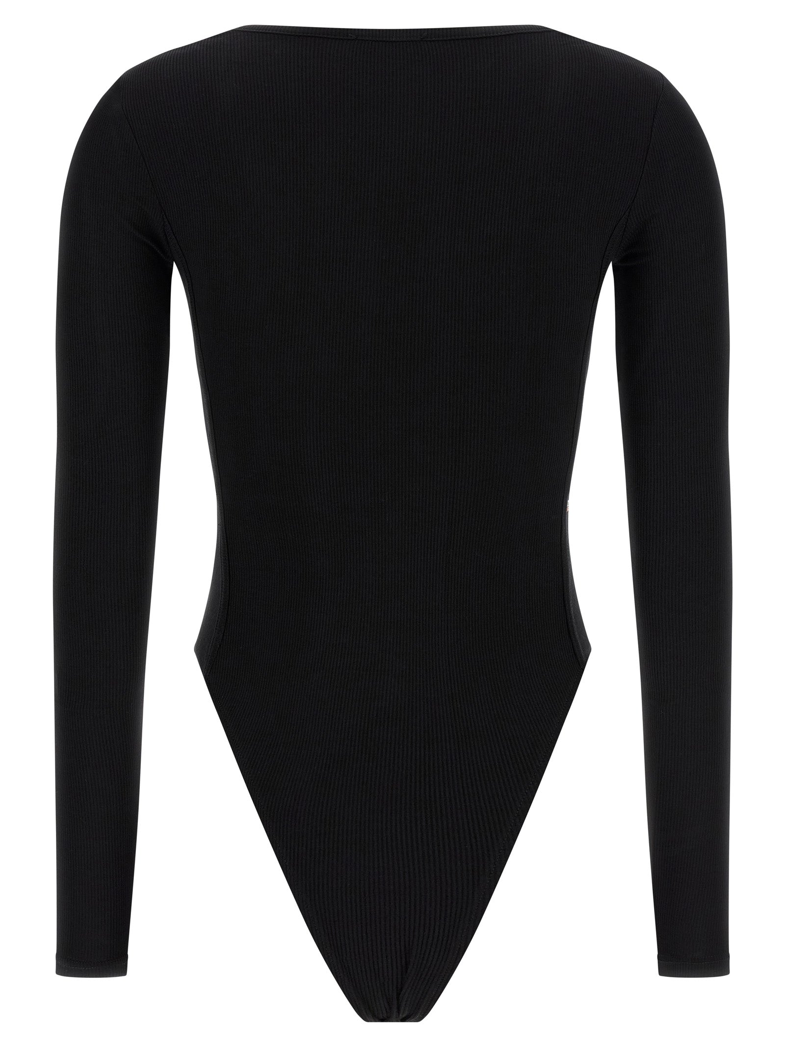 Bodysuit by Diesel for women in stretch viscose black showcases a coveted silhouette, artfully finished with a coveted round neckline and for a coveted look.