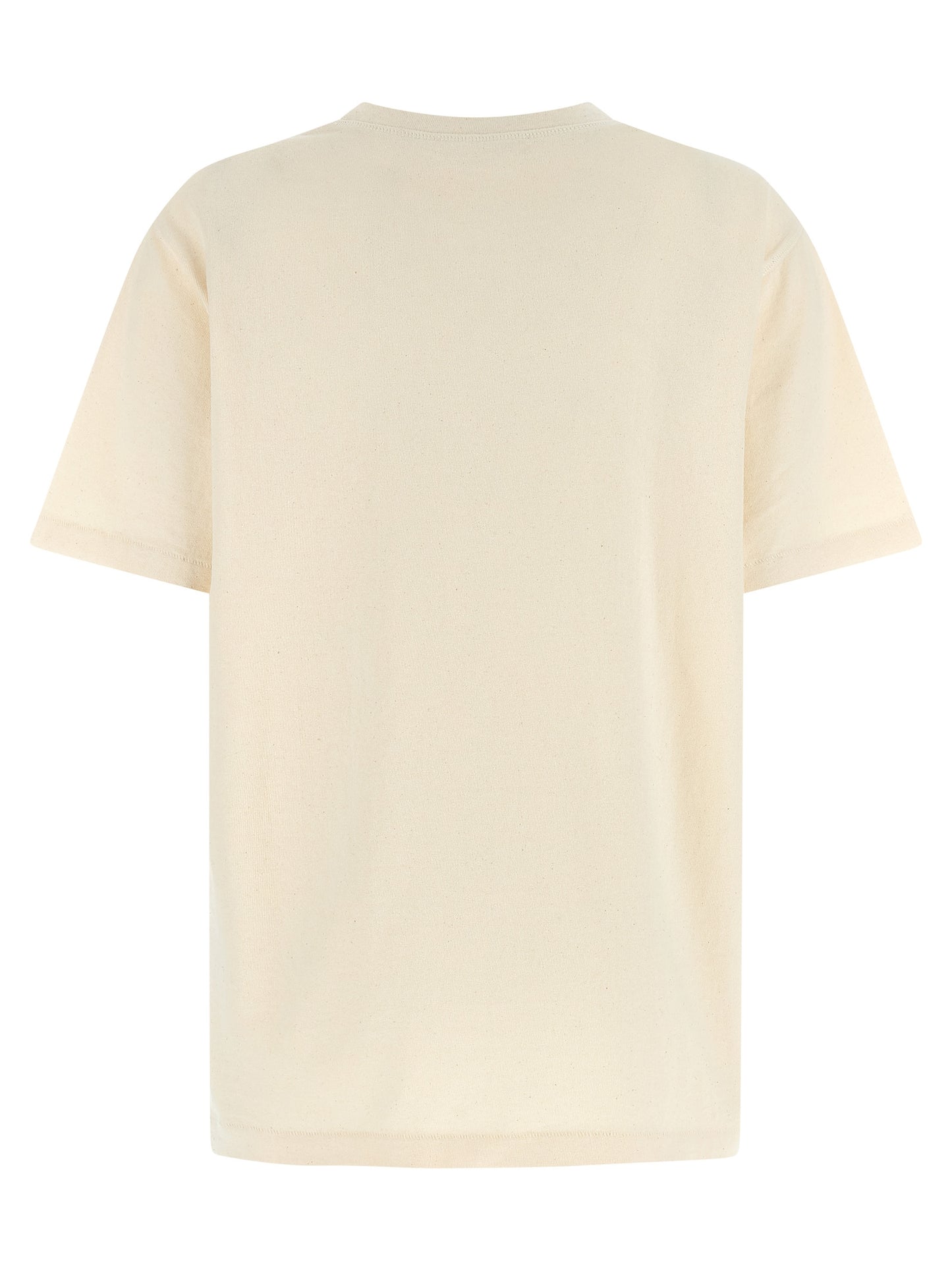 T-Shirt by J.W.Anderson for women in cotton beige showcases a chic silhouette, artfully detailed with a chic crew neckline and for a chic finish.