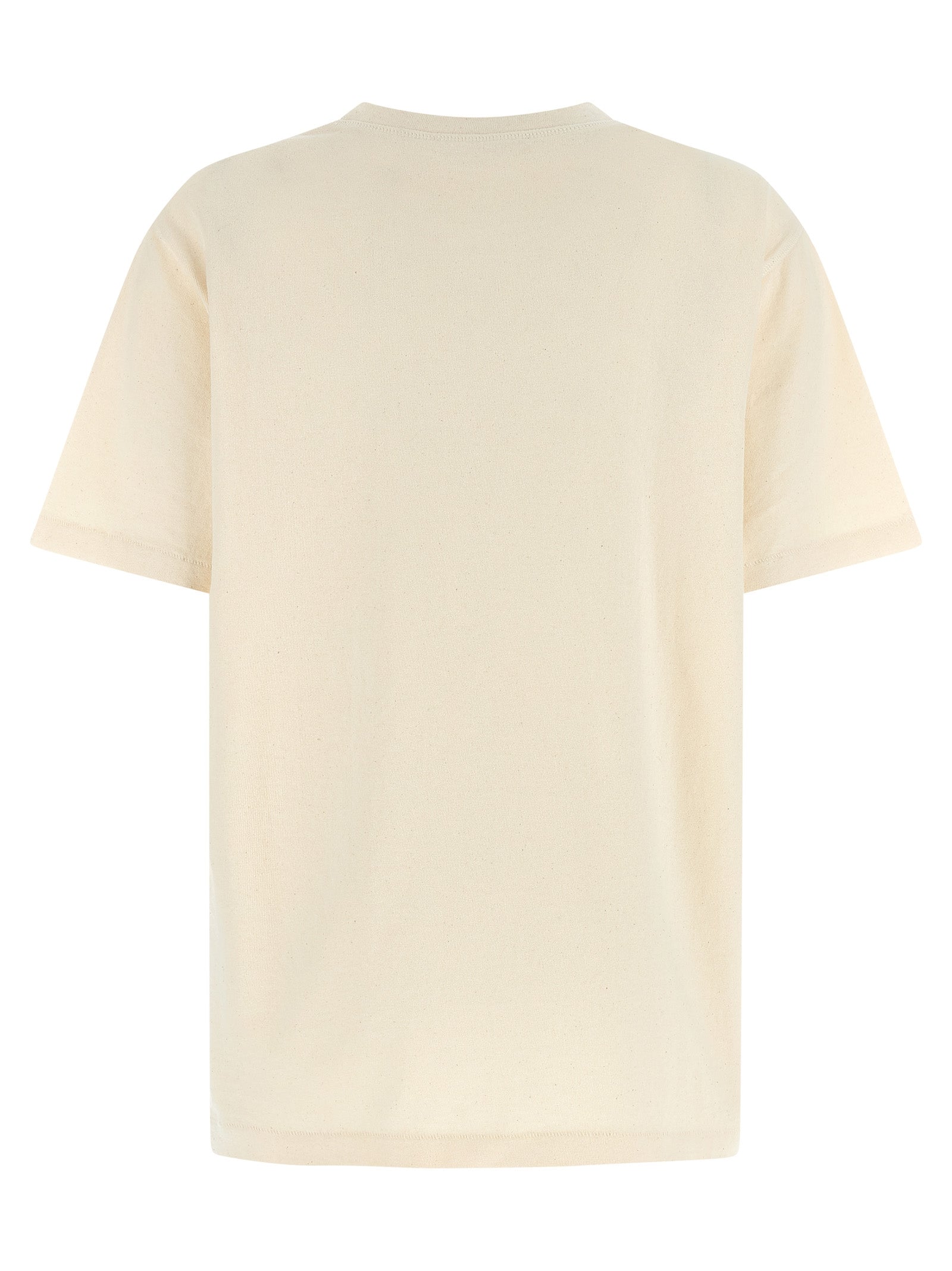T-Shirt by J.W.Anderson for women in cotton beige showcases a chic silhouette, artfully detailed with a chic crew neckline and for a chic finish.