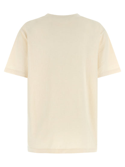 T-Shirt by J.W.Anderson for women in cotton beige showcases a chic silhouette, artfully detailed with a chic crew neckline and for a chic finish.
