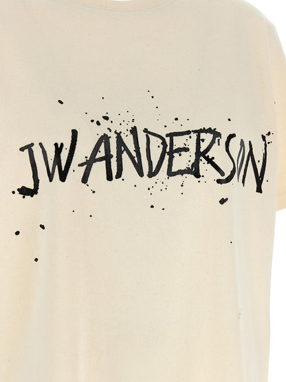 T-Shirt by J.W.Anderson for women in cotton beige features a plush silhouette, showcasing a sophisticated and for a truly plush finish.