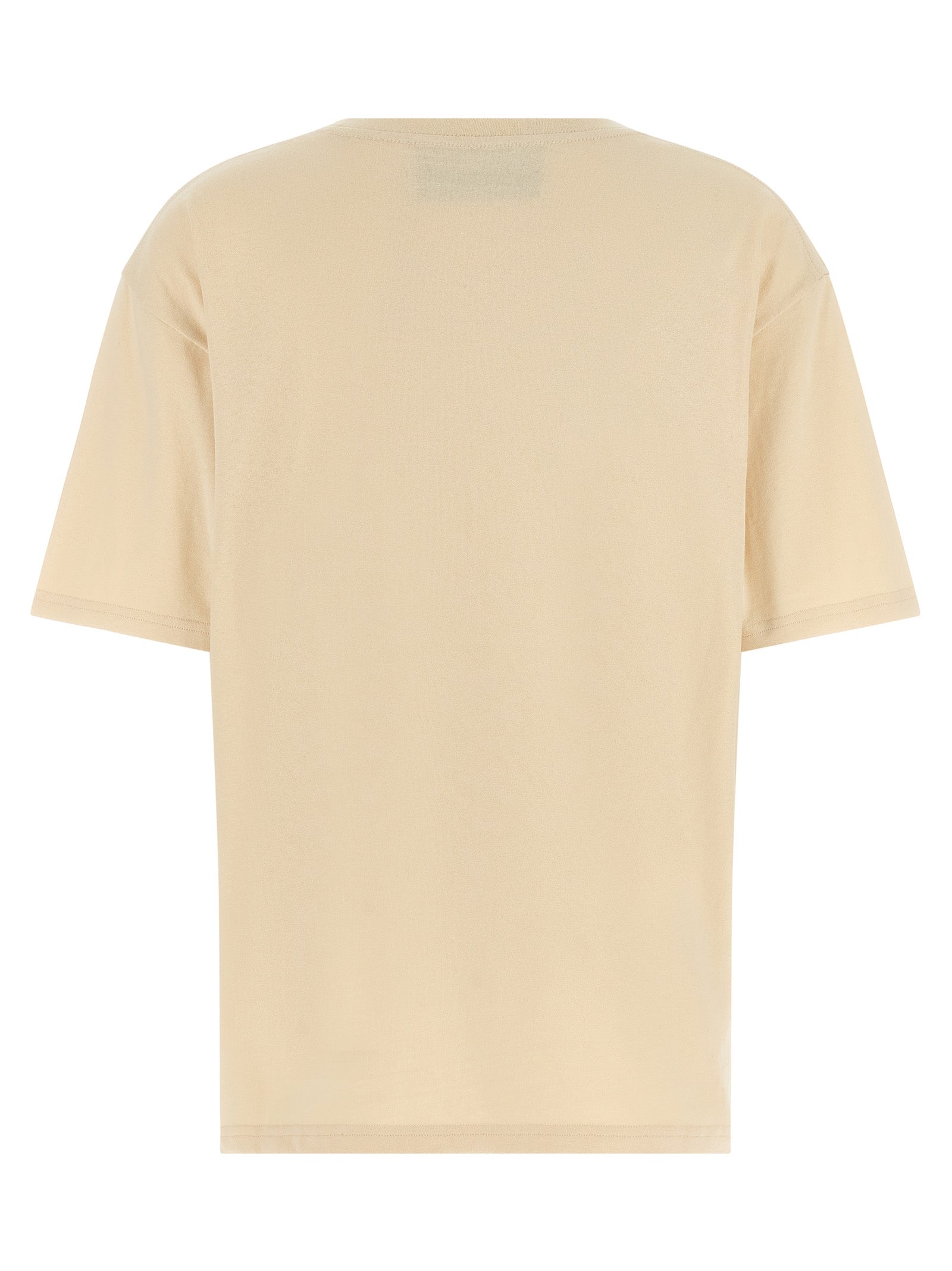 T-Shirt by Valentino Garavani for women in cotton beige, patterned & jacquard features a plush silhouette, showcasing a sophisticated crew neckline and for a truly plush finish.