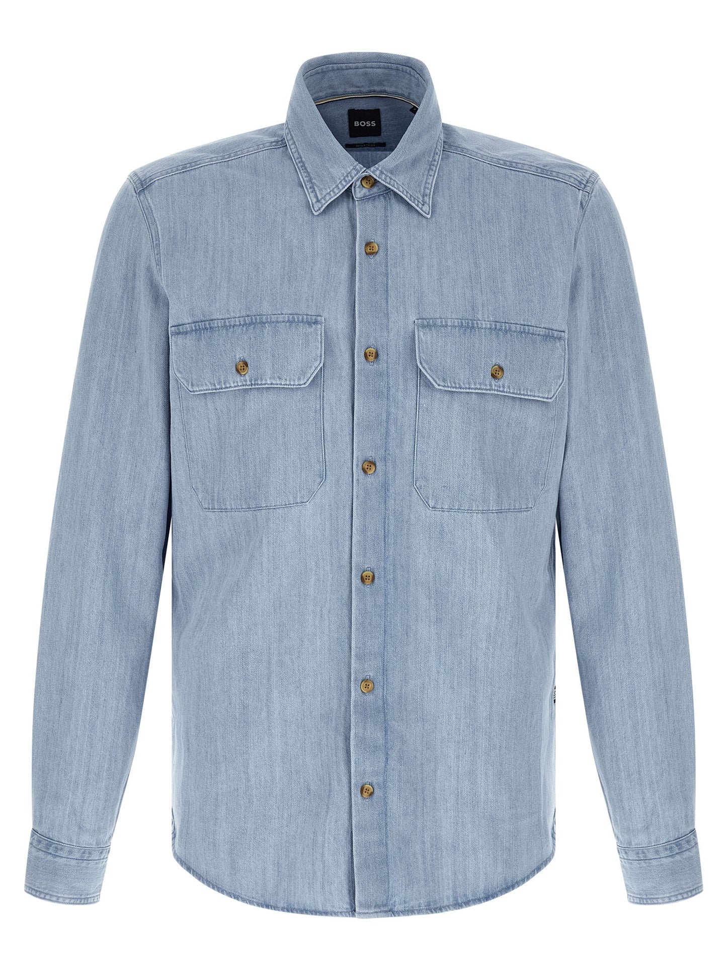 Hugo Boss Men's Denim Cotton Shirt - Light Blue