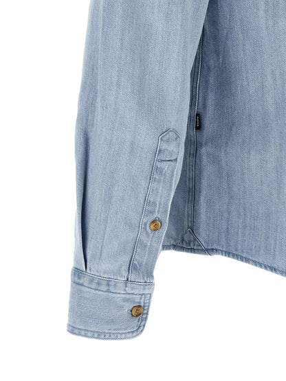 Hugo Boss Men's Denim Cotton Shirt - Light Blue