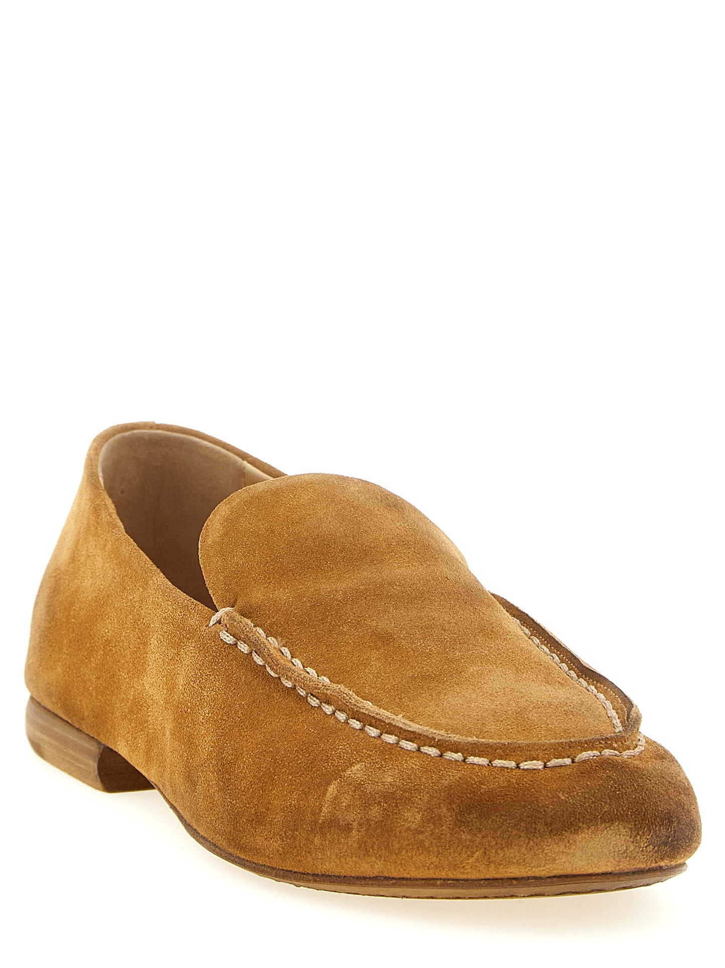 Loafer Slip-On Shoes by Marsell for men in calfskin leather brown features an dynamic silhouette from the Men's Calfskin Leather Loafer Slip-On Shoes collection, defined by a dynamic almond toe style and for a dynamic look.