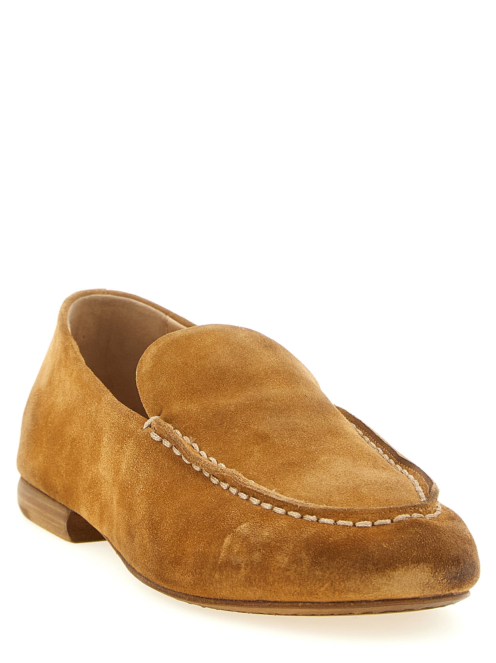 Loafer Slip-On Shoes by Marsell for men in calfskin leather brown features an dynamic silhouette from the Men's Calfskin Leather Loafer Slip-On Shoes collection, defined by a dynamic almond toe style and for a dynamic look.