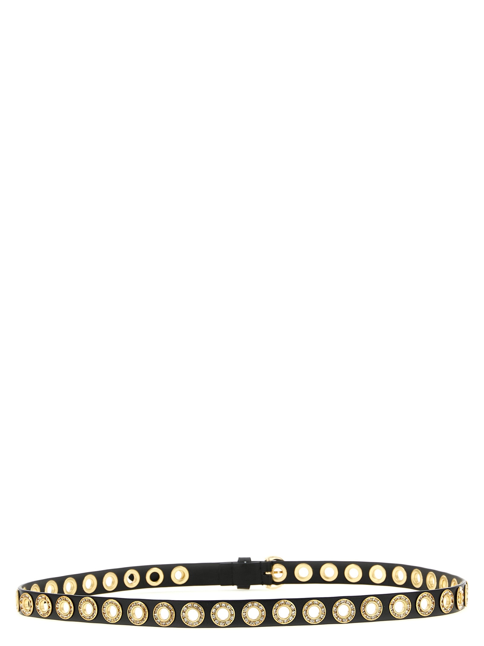 Belt by PINKO for women in polyethylene polyurethane leather black features a versatile silhouette, artfully showcasing the versatile design of the Polyethylene Polyurethane leather Belt for a sophisticated, premium finish.