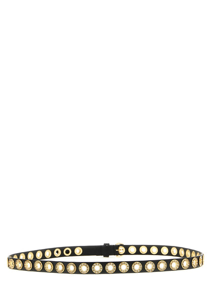 Belt by PINKO for women in polyethylene polyurethane leather black features a versatile silhouette, artfully showcasing the versatile design of the Polyethylene Polyurethane leather Belt for a sophisticated, premium finish.
